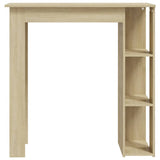 Vidaxl bartafel met schap 102x50x103,5 cm hout sonoma eikenkleur
