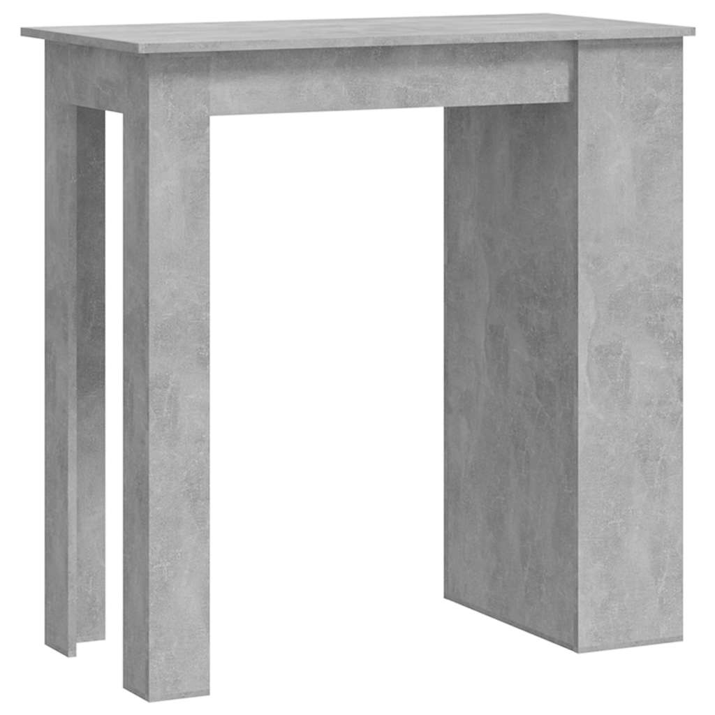 Vidaxl bartafel met opbergrek 102x50x103,5 cm spaanplaat betongrijs