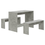 Vidaxl 3-delige eethoekset bewerkt hout betongrijs