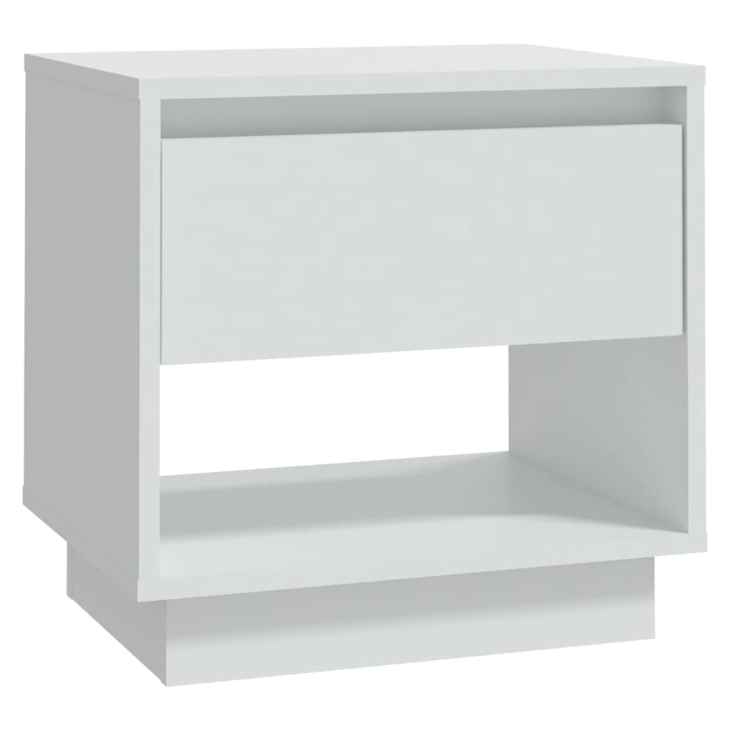 Vidaxl nachtkastje 45x34x44 cm bewerkt hout wit