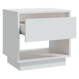 Vidaxl nachtkastje 45x34x44 cm bewerkt hout wit