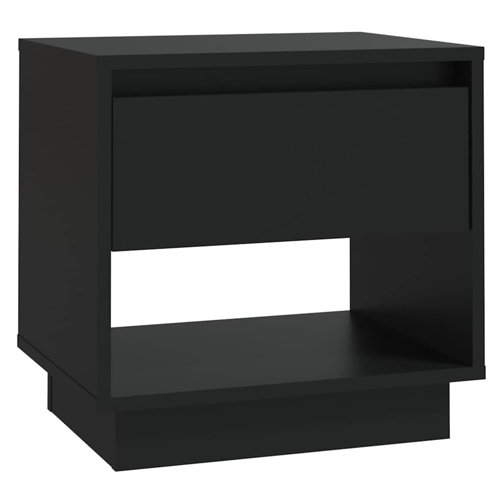Vidaxl nachtkastje 45x34x44 cm bewerkt hout zwart