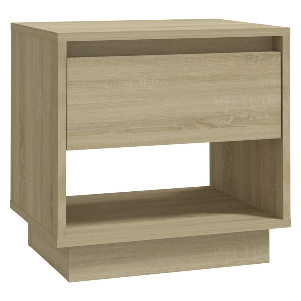Vidaxl nachtkastje 45x34x44 cm bewerkt hout sonoma eikenkleurig