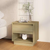 Vidaxl nachtkastje 45x34x44 cm bewerkt hout sonoma eikenkleurig