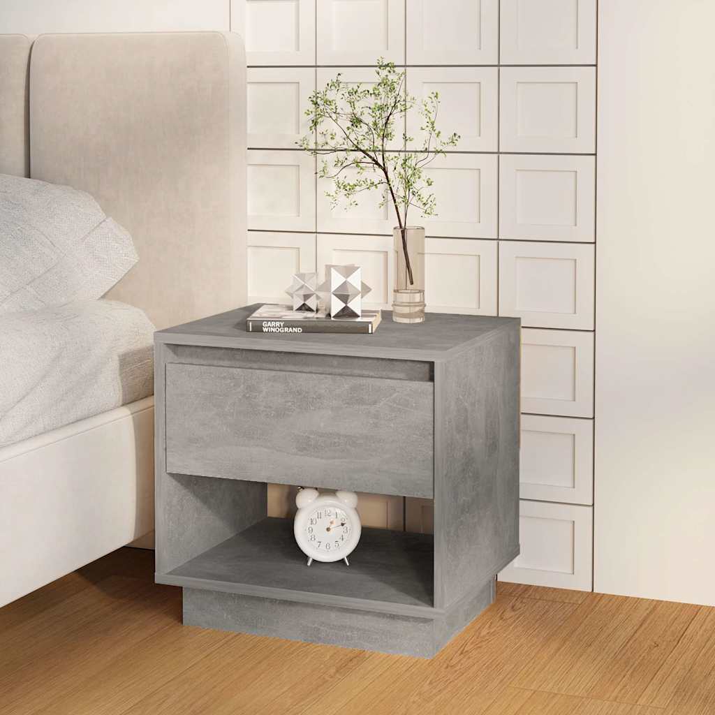 Vidaxl nachtkastjes 2 st 45x34x44 cm bewerkt hout betongrijs