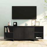 Vidaxl tv-meubel 130x35x50 cm bewerkt hout zwart