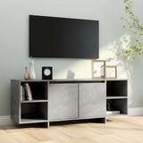 Vidaxl tv-meubel 130x35x50 cm bewerkt hout betongrijs