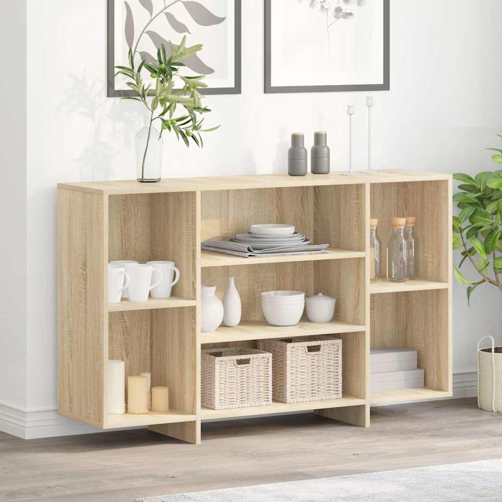 Vidaxl dressoir 120x30x75 cm bewerkt hout sonoma eikenkleurig