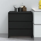 Vidaxl dressoir 70x41x75 cm bewerkt hout zwart
