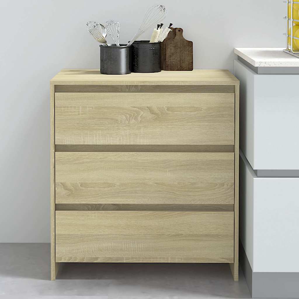 Vidaxl dressoir 70x41x75 cm bewerkt hout sonoma eikenkleurig