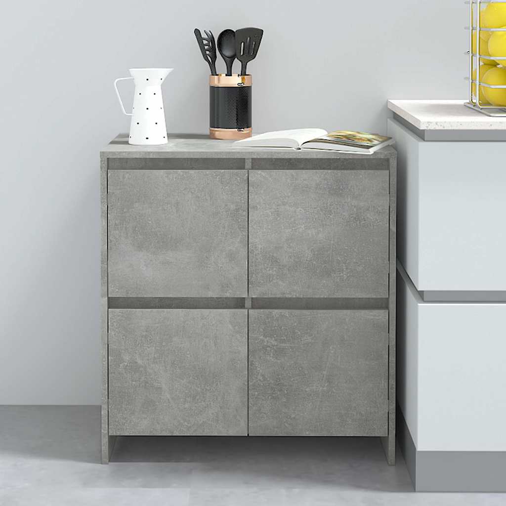 Vidaxl dressoir 70x41x75 cm bewerkt hout betongrijs