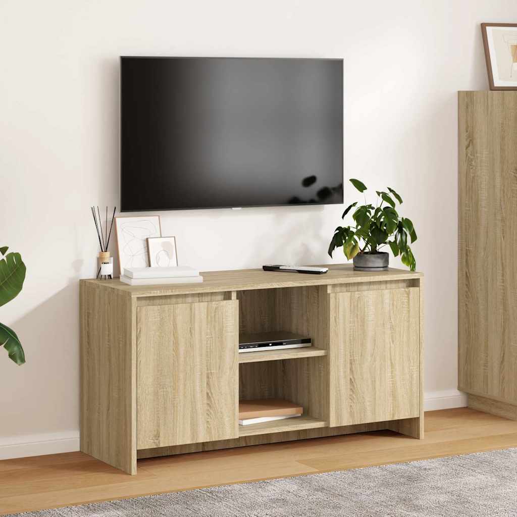 Vidaxl tv-meubel 102x37,5x52,5 cm bewerkt hout sonoma eikenkleurig