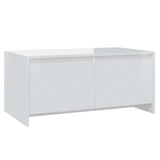 Vidaxl salontafel 90x50x41,5 cm bewerkt hout hoogglans wit