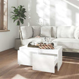 Vidaxl salontafel 90x50x41,5 cm bewerkt hout hoogglans wit