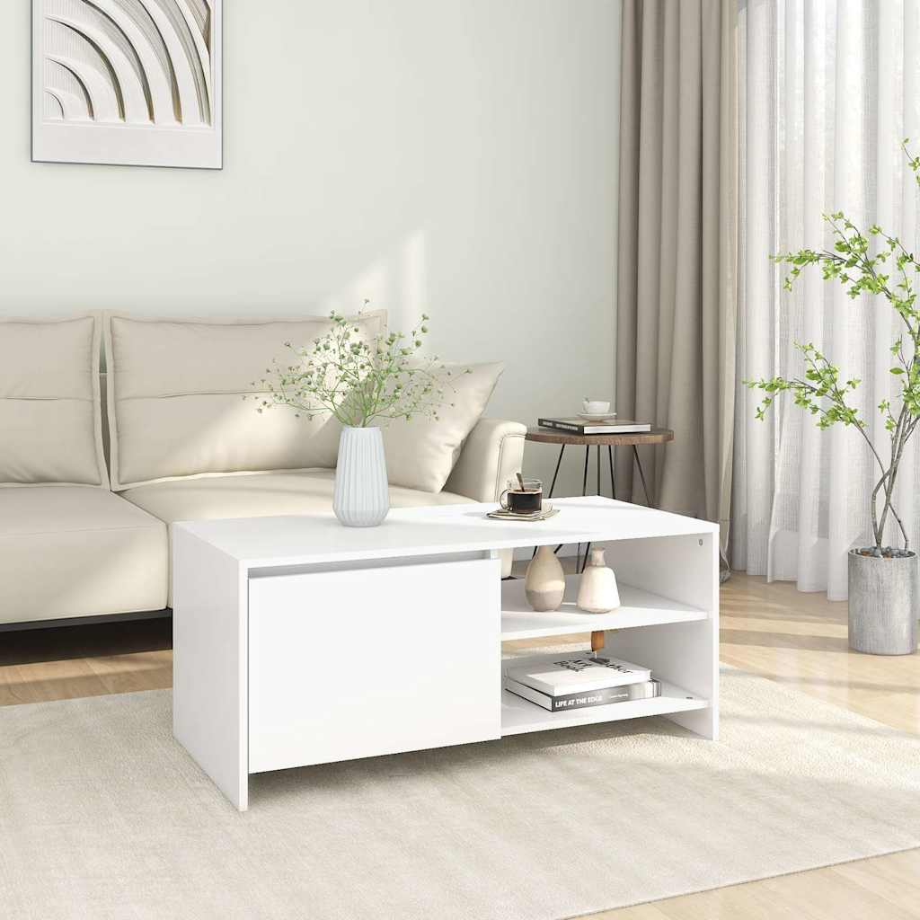Vidaxl salontafel 102x50x45 cm bewerkt hout wit