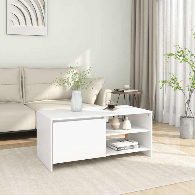 Vidaxl salontafel 102x50x45 cm bewerkt hout wit