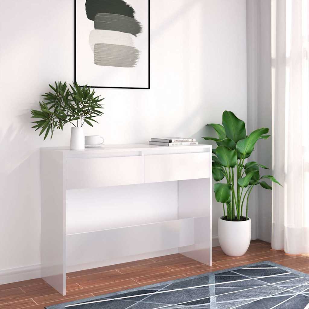Vidaxl wandtafel 100x35x76,5 bewerkt hout wit