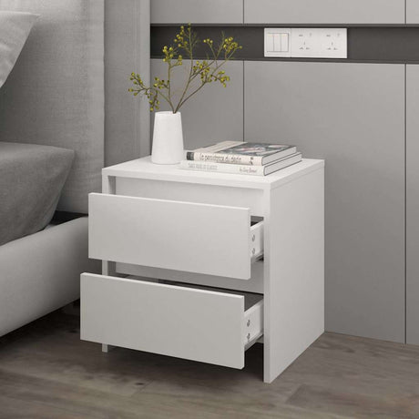Vidaxl nachtkastje 45x34,5x44,5 cm bewerkt hout wit