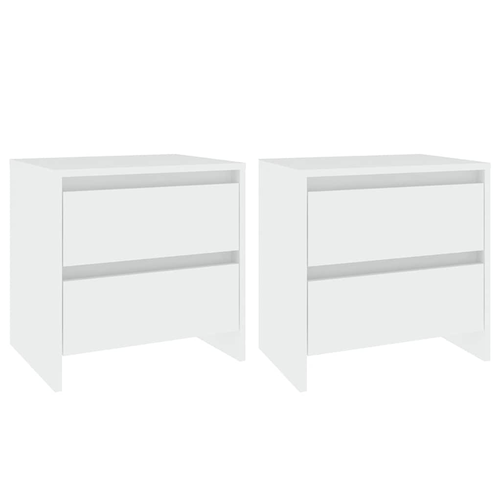 Vidaxl nachtkastjes 2 st 45x34,5x44,5 cm bewerkt hout wit