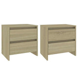 Vidaxl nachtkastjes 2 st 45x34,5x44,5 cm bewerkt hout sonoma eiken