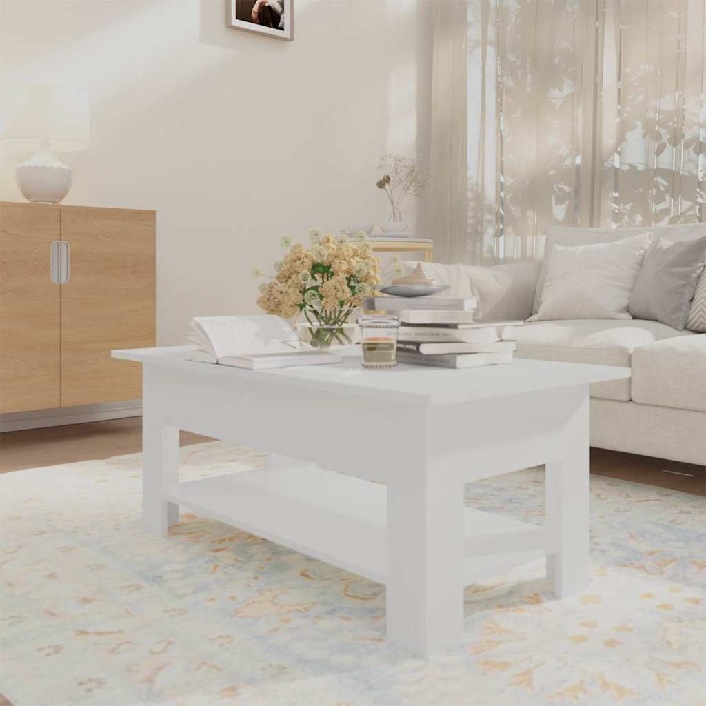 Vidaxl salontafel 102x55x42 cm bewerkt hout wit