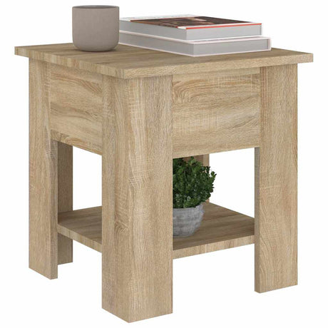 Vidaxl salontafel 40x40x42 cm bewerkt hout sonoma eikenkleurig