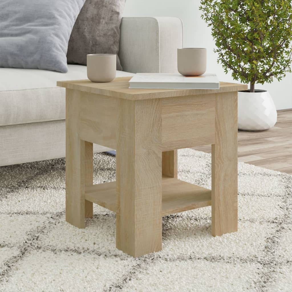 Vidaxl salontafel 40x40x42 cm bewerkt hout sonoma eikenkleurig