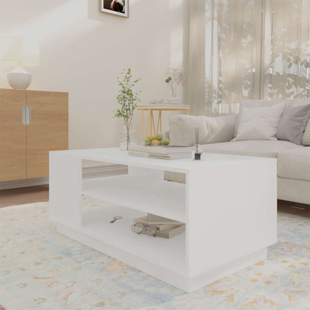 Vidaxl salontafel 102x55x43 cm bewerkt hout wit