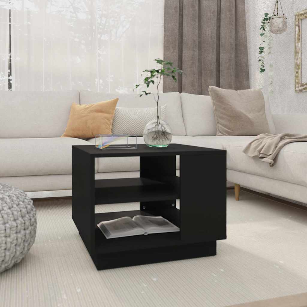 Vidaxl salontafel 55x55x43 cm bewerkt hout zwart