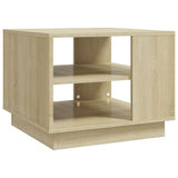 Vidaxl salontafel 55x55x43 cm bewerkt hout sonoma eikenkleurig