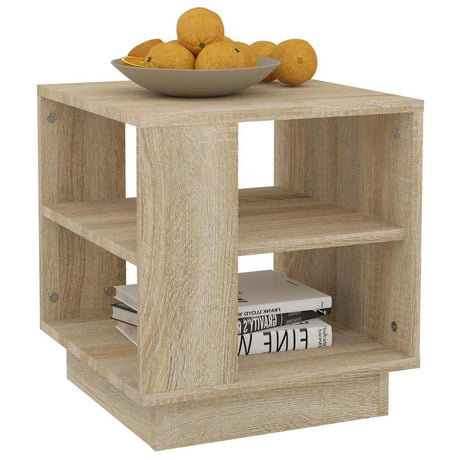 Vidaxl salontafel 40x40x43 cm bewerkt hout sonoma eikenkleurig
