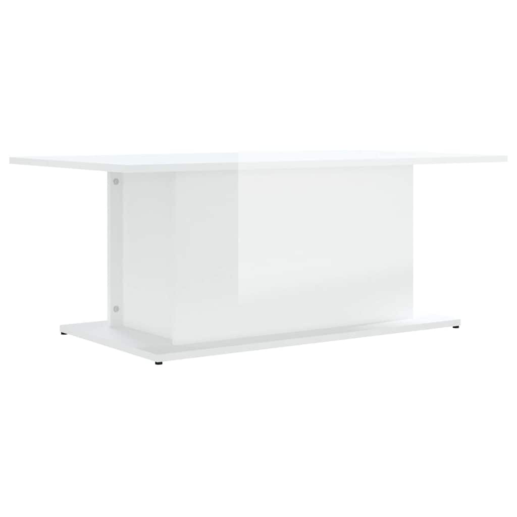 Vidaxl salontafel 102x55,5x40 cm bewerkt hout hoogglans wit