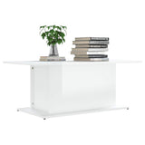 Vidaxl salontafel 102x55,5x40 cm bewerkt hout hoogglans wit