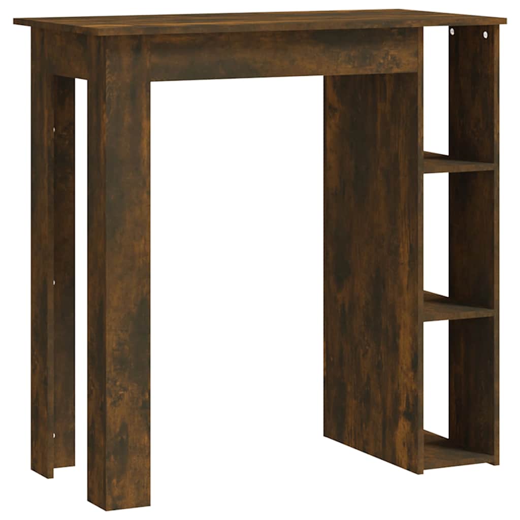 Vidaxl bartafel met schap 102x50x103,5 cm bewerkt hout gerookt eiken
