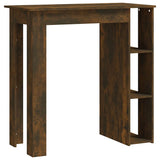 Vidaxl bartafel met schap 102x50x103,5 cm bewerkt hout gerookt eiken