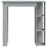 Vidaxl bartafel met schap 102x50x103,5 cm bewerkt hout grijs sonoma