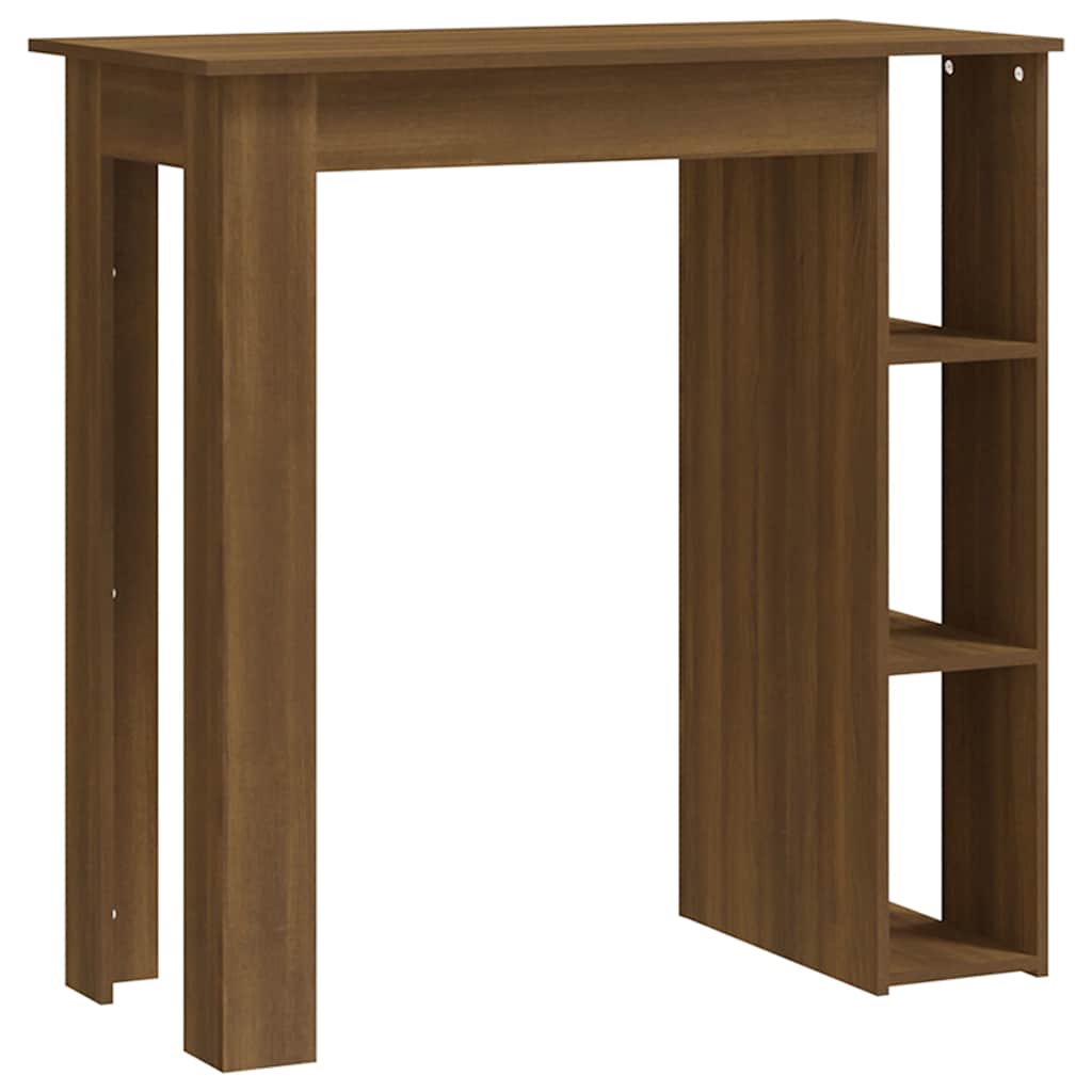 Vidaxl bartafel met schap 102x50x103,5 cm bewerkt hout bruin eiken