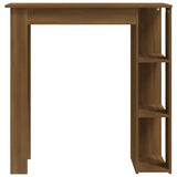 Vidaxl bartafel met schap 102x50x103,5 cm bewerkt hout bruin eiken