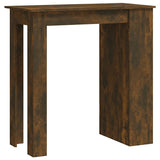 Vidaxl bartafel met opbergrek 102x50x103,5 cm hout gerookt eiken