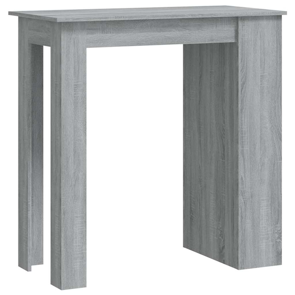 Vidaxl bartafel met opbergrek 102x50x103,5 cm hout grijs sonoma