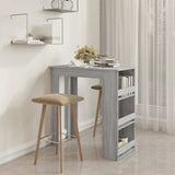 Vidaxl bartafel met opbergrek 102x50x103,5 cm hout grijs sonoma