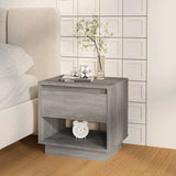 Vidaxl nachtkastje 45x34x44 cm bewerkt hout grijs sonoma eikenkleurig