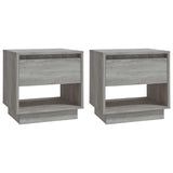 Vidaxl nachtkastjes 2 st 45x34x44 cm bewerkt hout grijs sonoma eiken