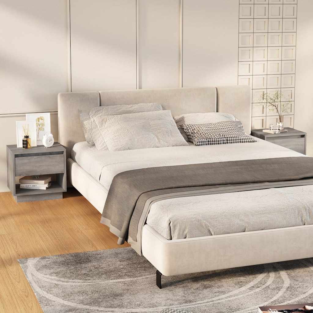 Vidaxl nachtkastjes 2 st 45x34x44 cm bewerkt hout grijs sonoma eiken