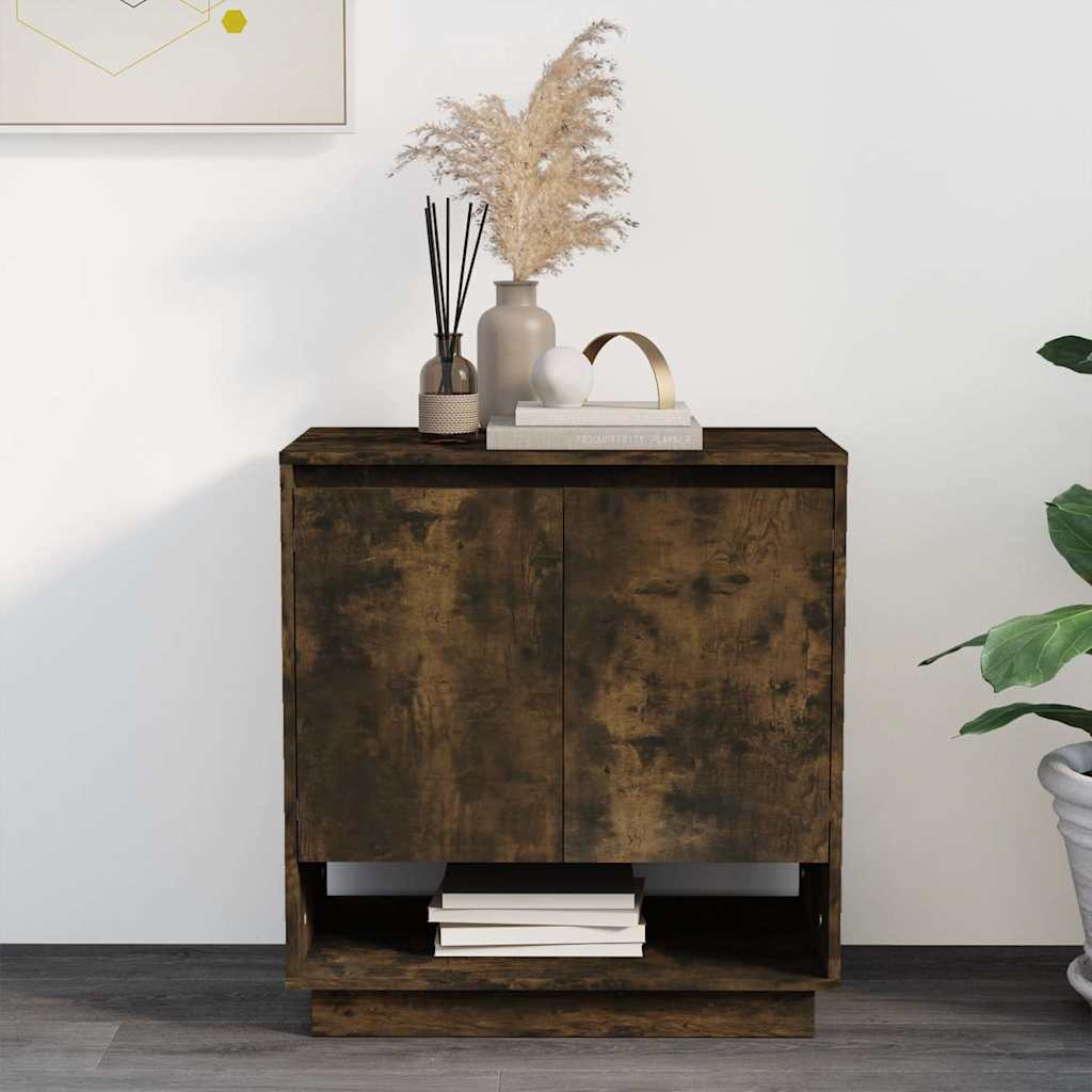 Vidaxl dressoir 70x41x75 cm bewerkt hout gerookt eikenkleurig