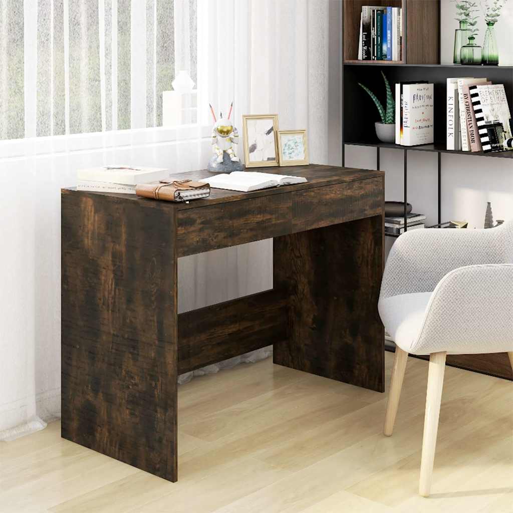 Vidaxl bureau 101x50x76,5 cm spaanplaat gerookt eikenkleurig