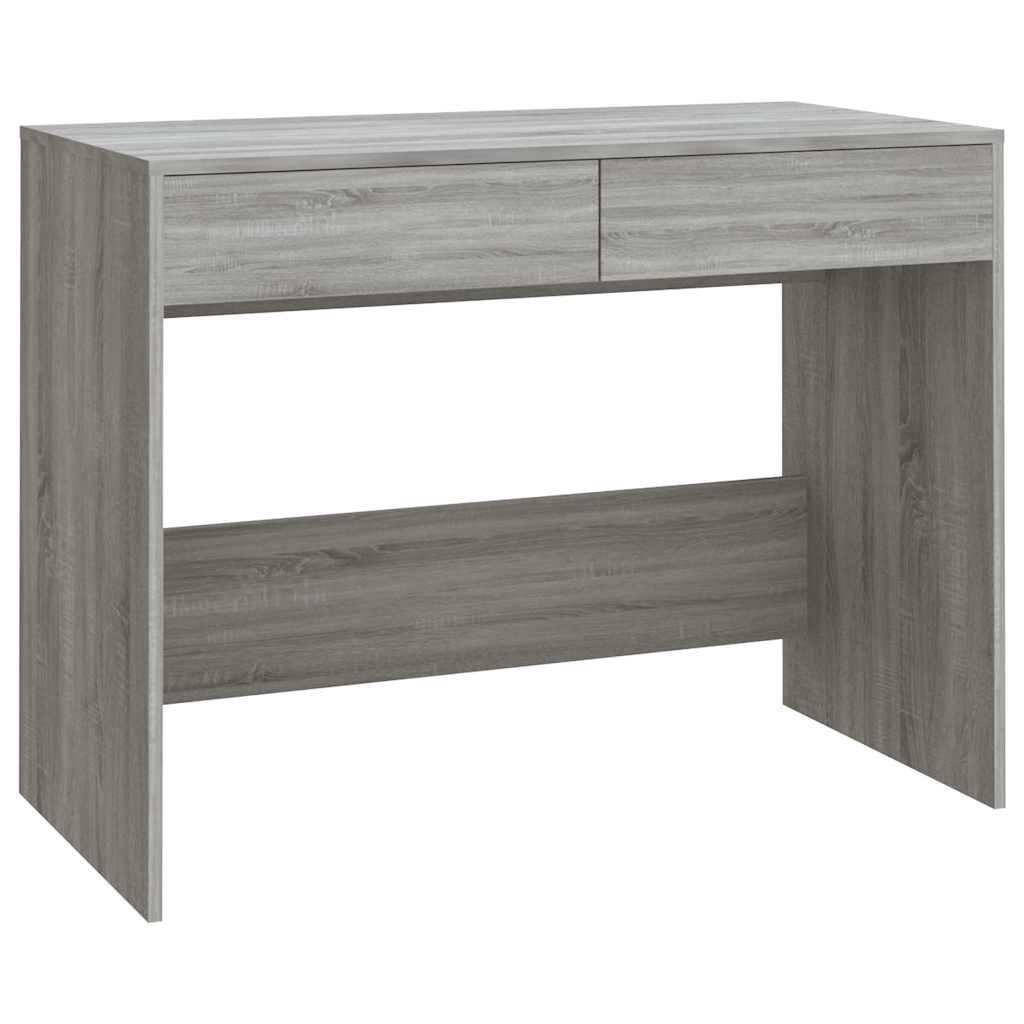 Vidaxl bureau 101x50x76,5 cm bewerkt hout grijs sonoma eikenkleurig