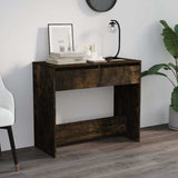 Vidaxl wandtafel 89x41x76,5 cm bewerkt hout gerookt eikenkleurig