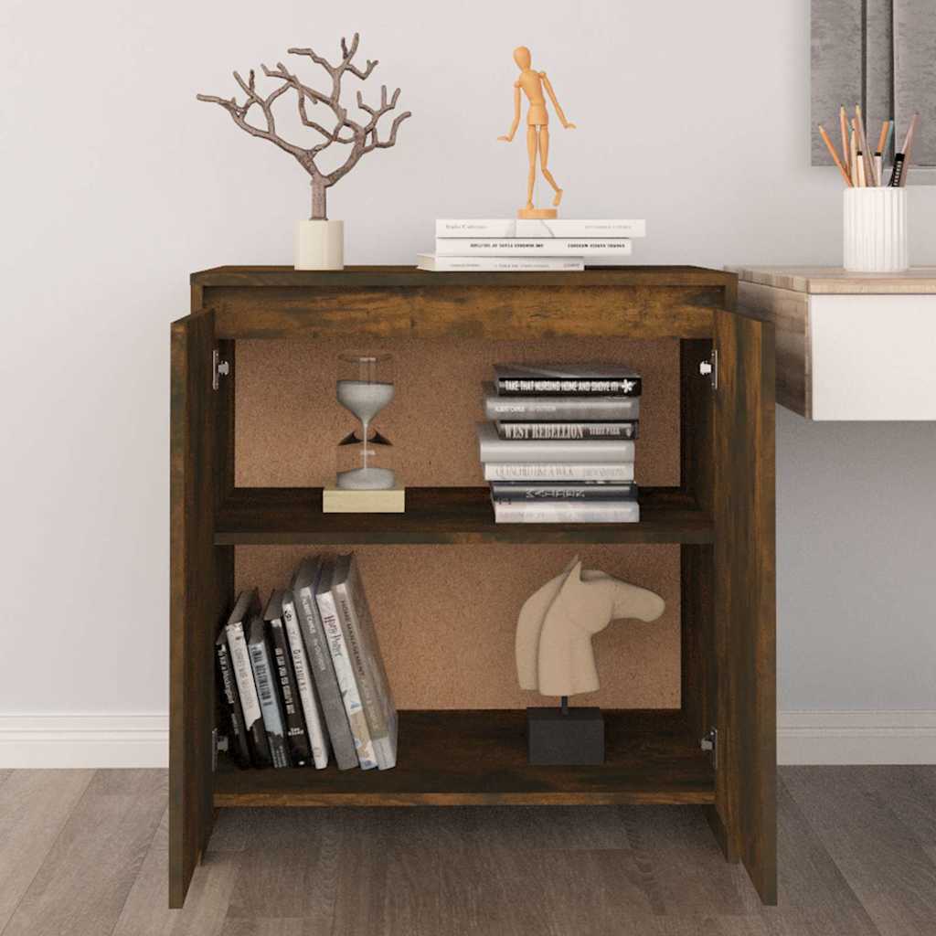 Vidaxl dressoir 70x41x75 cm bewerkt hout gerookt eikenkleurig