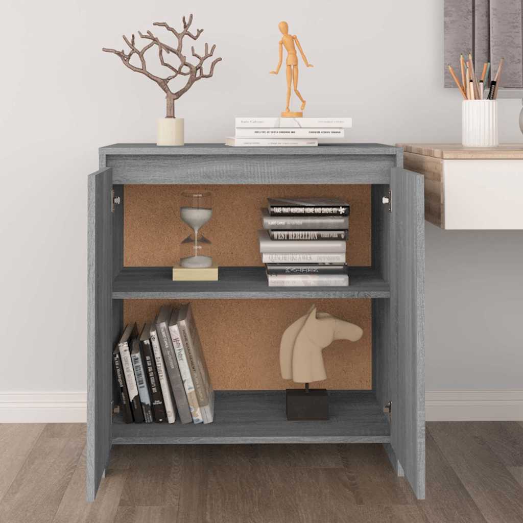 Vidaxl dressoir 70x41x75 cm bewerkt hout grijs sonoma eikenkleurig